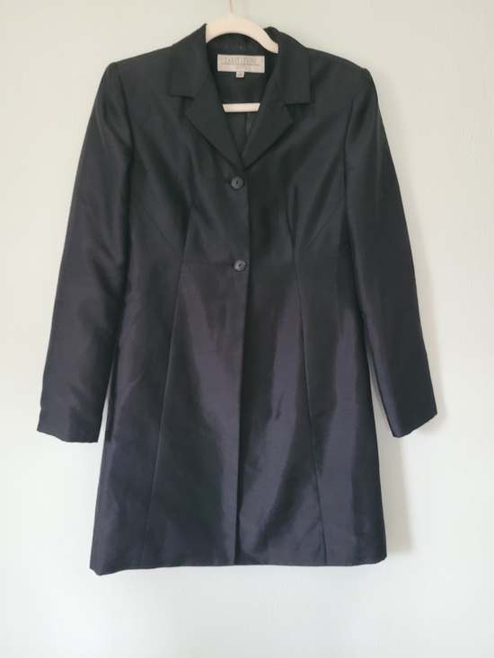 Larry Levine Jackets & Blazers - Black Classic Single-Breasted Trench Coat - Larry Levine - Size 4